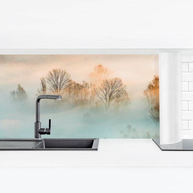 Panel ścienny do kuchni - Mgła o wschodzie słońca