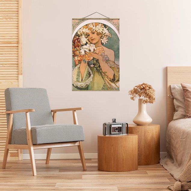 Obrazy do salonu Alfons Mucha - Kwiat