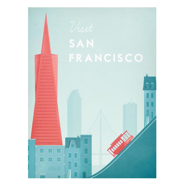 Obrazy do salonu Plakat podróżniczy - San Francisco