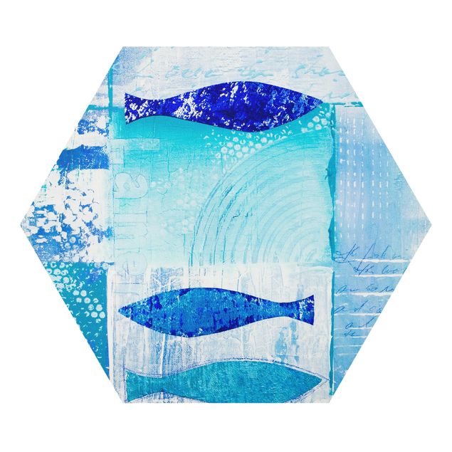 Obrazy z rybami Ryby w błękicie