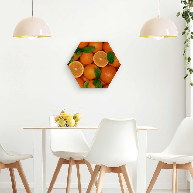 Obrazy z drewna soczyste pomarańcze