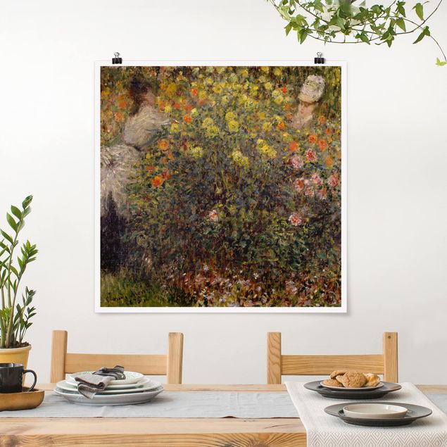 Obrazy do salonu Claude Monet - Ogród kwiatowy