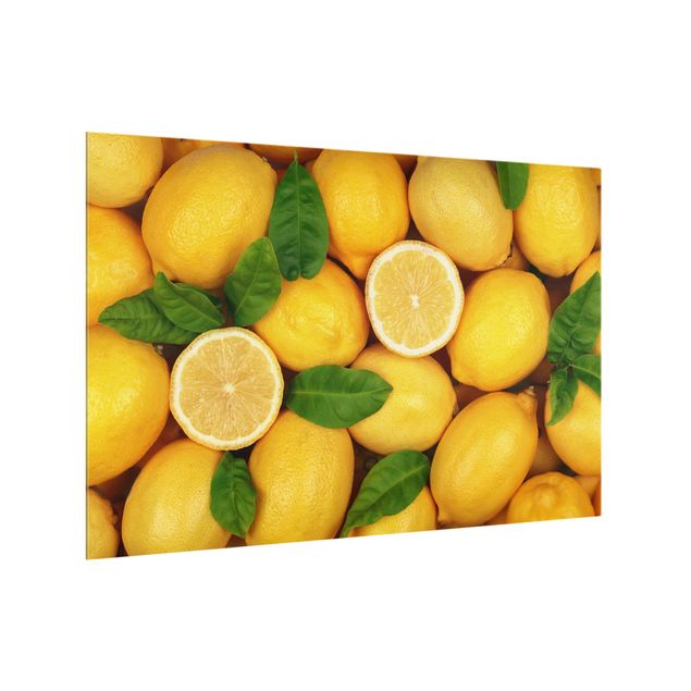 Panel szklany do kuchni - soczyste cytryny