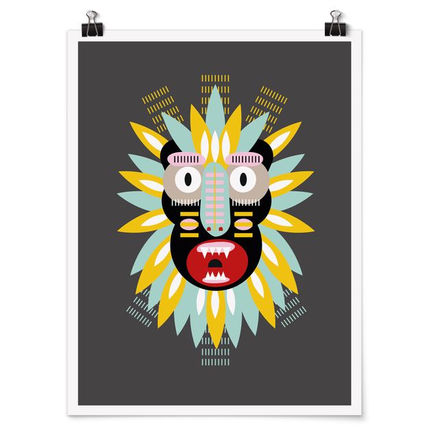 Obrazy kolorowe Kolaż Etno Maska - King Kong