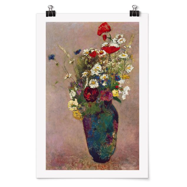 Obrazy nowoczesne Odilon Redon - Wazon na kwiaty z makami