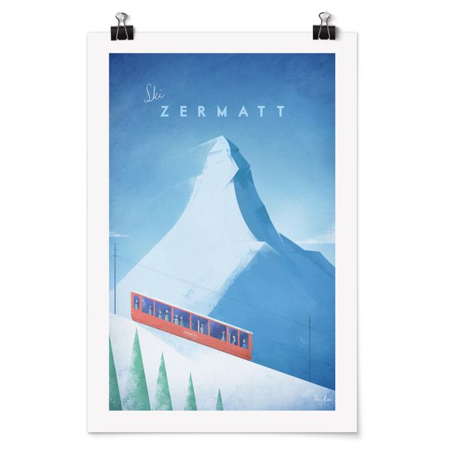 Obrazy z górami Plakat podróżniczy - Zermatt