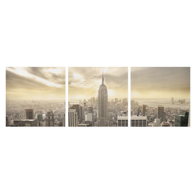 Retro obrazy Świt na Manhattanie