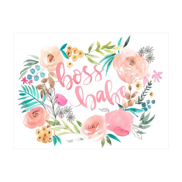 dywany w kwiaty Pink Blossoms - Boss Babe