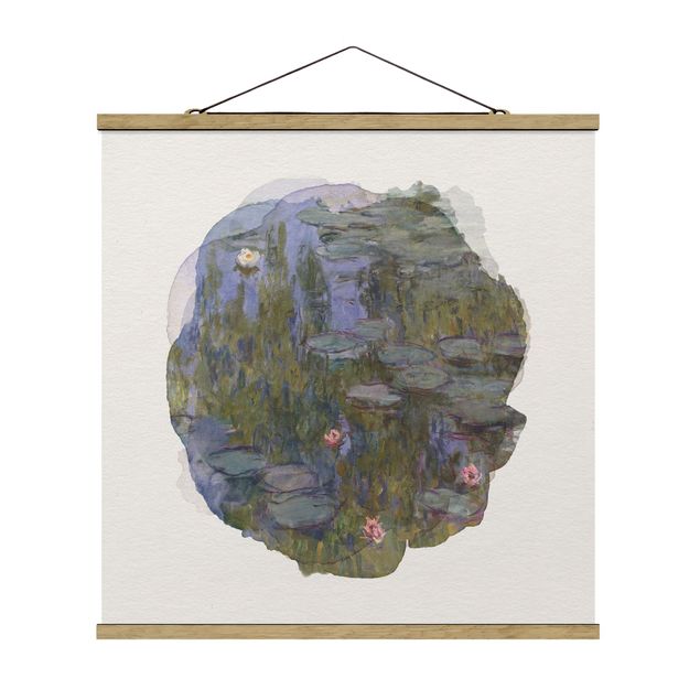 Obrazy impresjonistyczne Akwarele - Claude Monet - Lilie wodne (Nympheas)