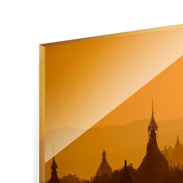 Panel szklany do kuchni - Miasto świątyń w Myanmarze