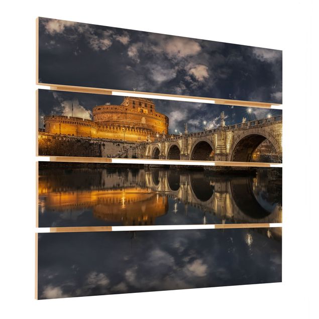 Obraz z drewna - Ponte Sant'Angelo w Rzymie