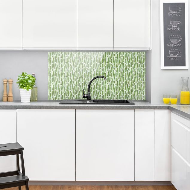 Panel szklany do kuchni Sukulenty z naturalnym wzorem w kolorze zielonym
