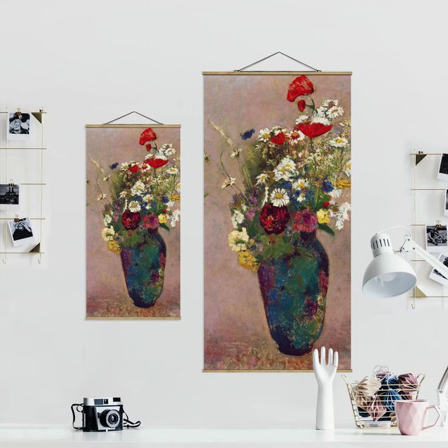 Obrazy na ścianę Odilon Redon - Wazon na kwiaty z makami