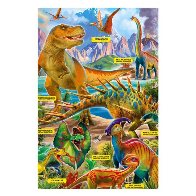 Obrazy nowoczesny Gatunki dinozaurów