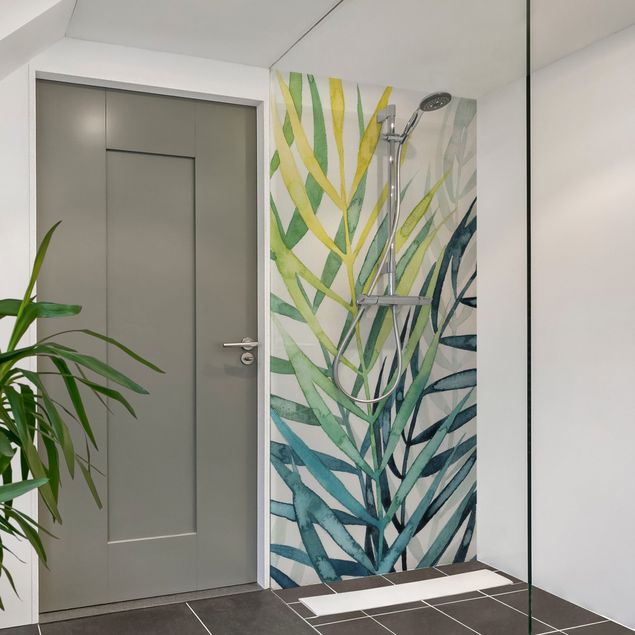 Tylna ścianka prysznicowa - Tropical Foliage - Palm Tree