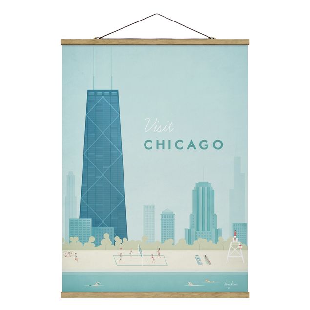 Obrazy retro Plakat podróżniczy - Chicago