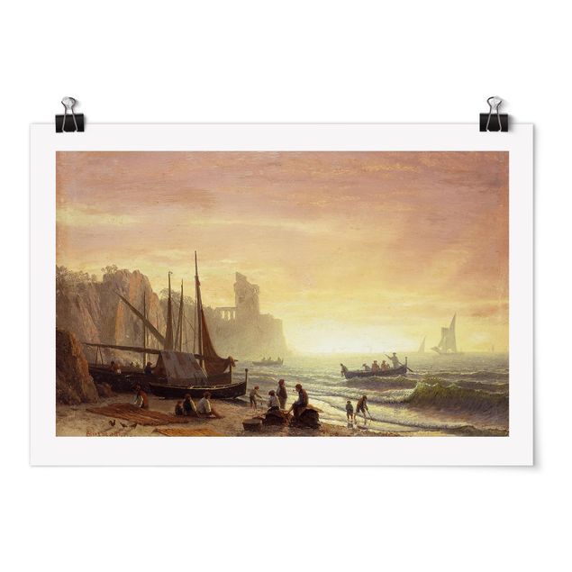 Obrazy morze Albert Bierstadt - Flota rybacka