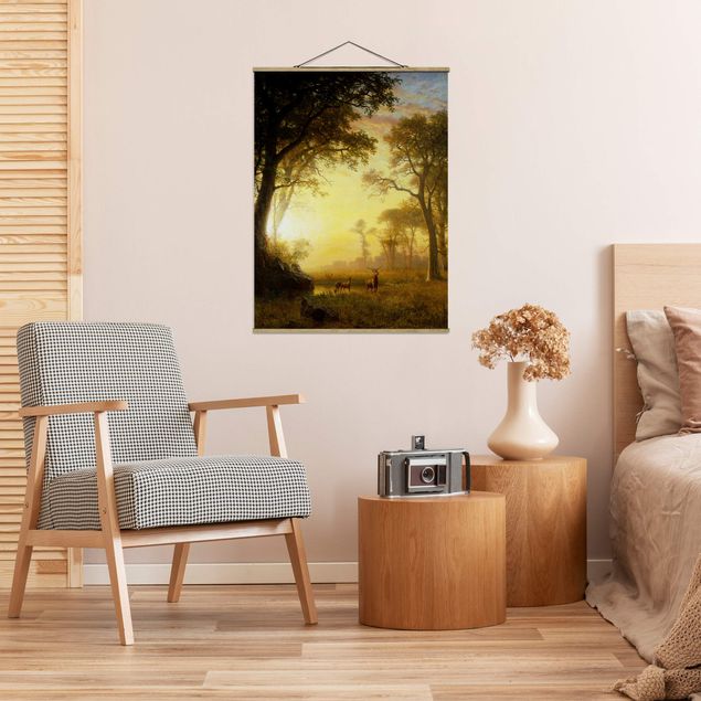Obrazy do salonu nowoczesne Albert Bierstadt - Słoneczna polana