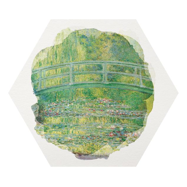 Obrazy krajobraz Akwarele - Claude Monet - Mostek japoński