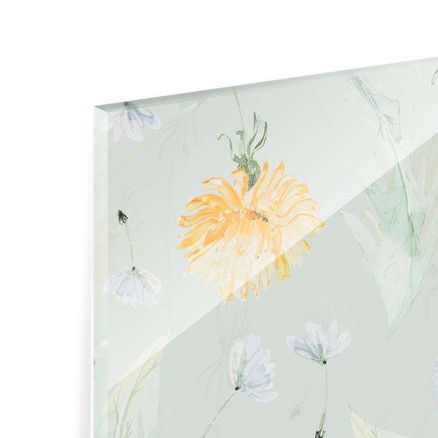Panel kuchenny - Watercolour Dandelion - Kwadrat 1:1