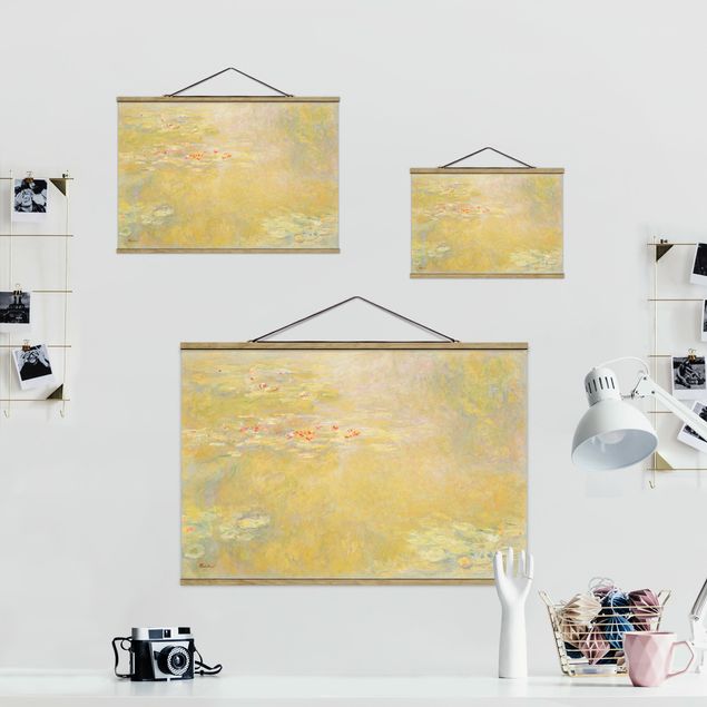 Żółty obraz Claude Monet - Staw z liliami wodnymi