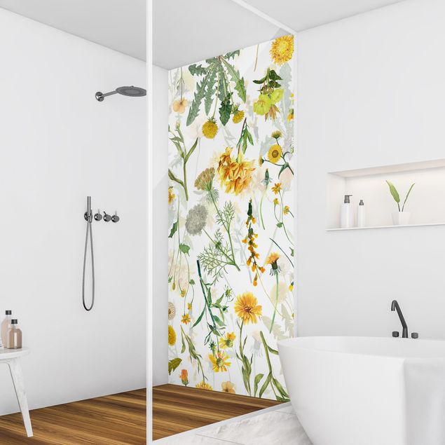 Panele ścienne do łazienki Yellow Wild Flowers