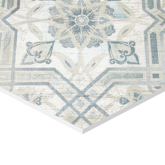 Obraz heksagonalny z Forex - Panel drewniany Persian Vintage III