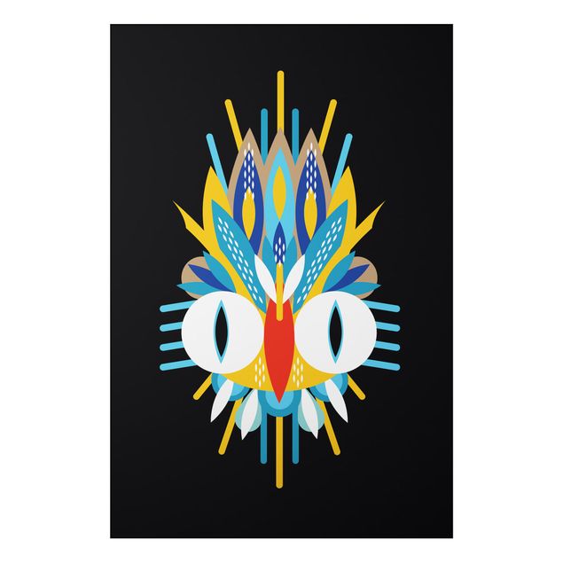 Obrazy nowoczesny Kolaż Etno Maska - Ptasie pióra