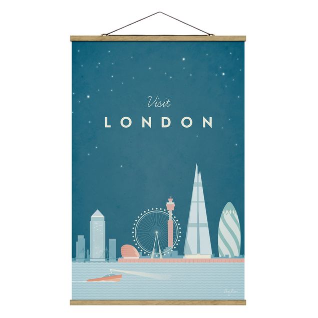 Obrazy retro Plakat podróżniczy - Londyn