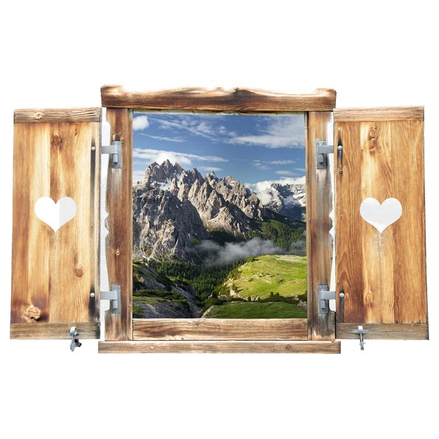 Rainer Mirau obrazy Okna z sercem Alpy włoskie