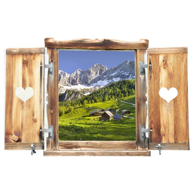 Rainer Mirau obrazy Okna z sercem Styria Alpejska łąka