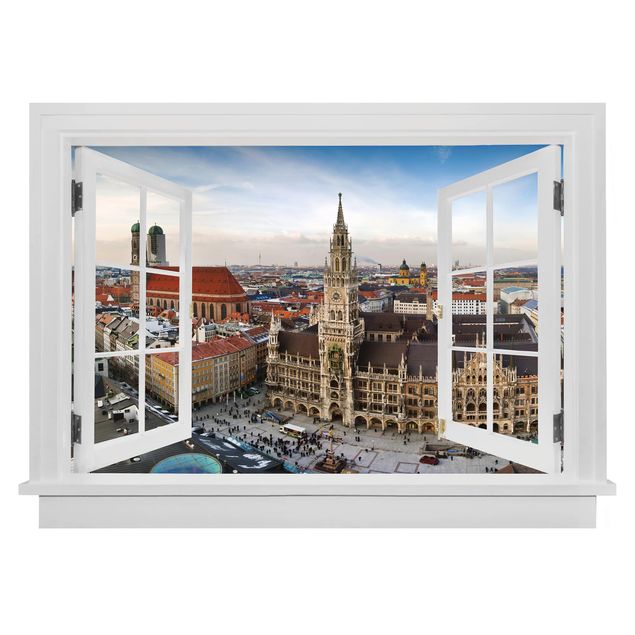 Dekoracja do kuchni Otwarte okno Miasto Monachium