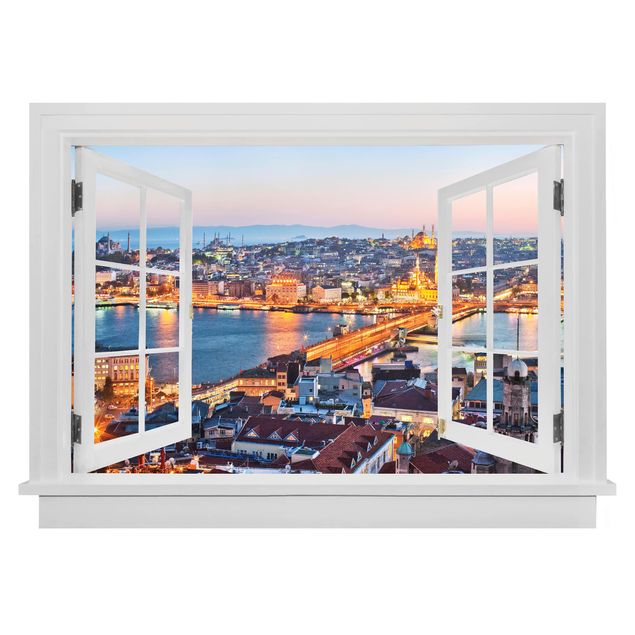 Dekoracja do kuchni Otwarte okno Istanbul