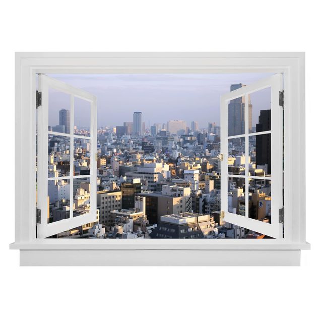 Dekoracja do kuchni Otwarte okno Miasto Tokio