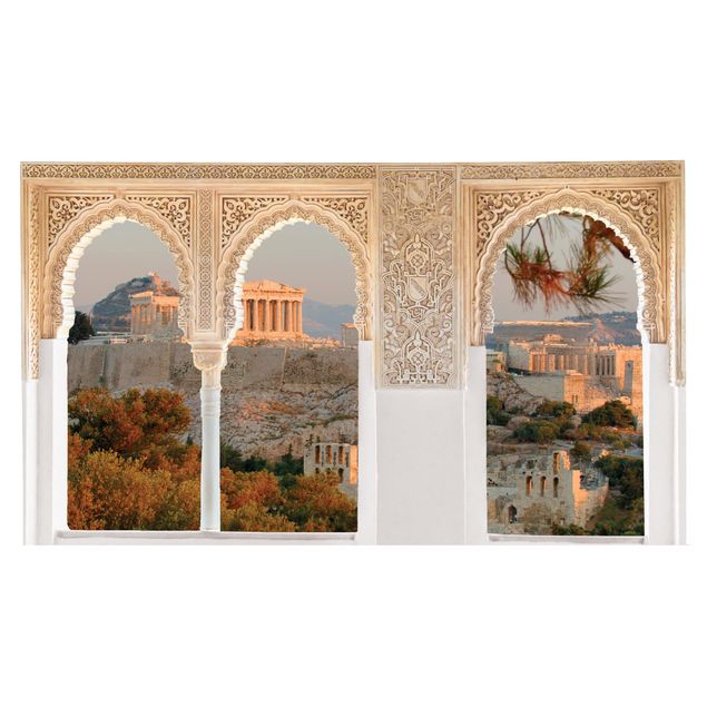 Naklejka na ścianę 3d Ornatowe okno Akropolu