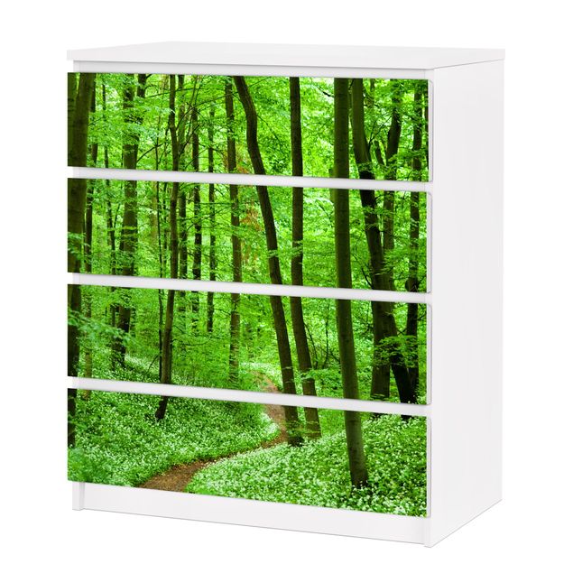 Okleina meblowa IKEA - Malm komoda, 4 szuflady - Szlakiem lasów romantycznych