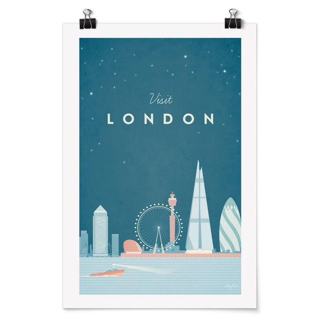 Retro obrazy Plakat podróżniczy - Londyn