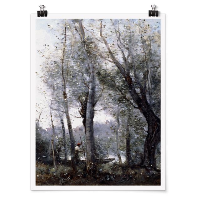 Obrazy na ścianę krajobrazy Jean-Baptiste Camille Corot - Człowiek rzeka