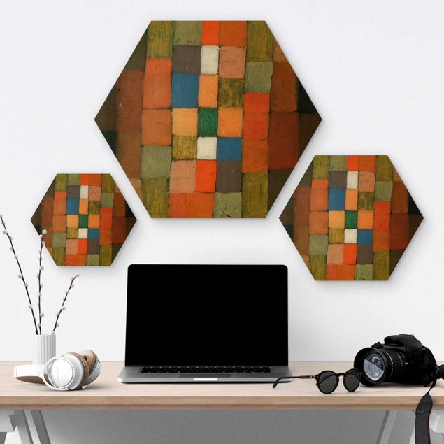 Obraz heksagonalny z drewna - Paul Klee - Zwiększenie