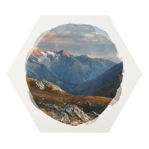 Obrazy góry Akwarele - Col de Fenêtre Szwajcaria