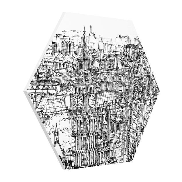 Obrazy Londyn Studium miasta - London Eye