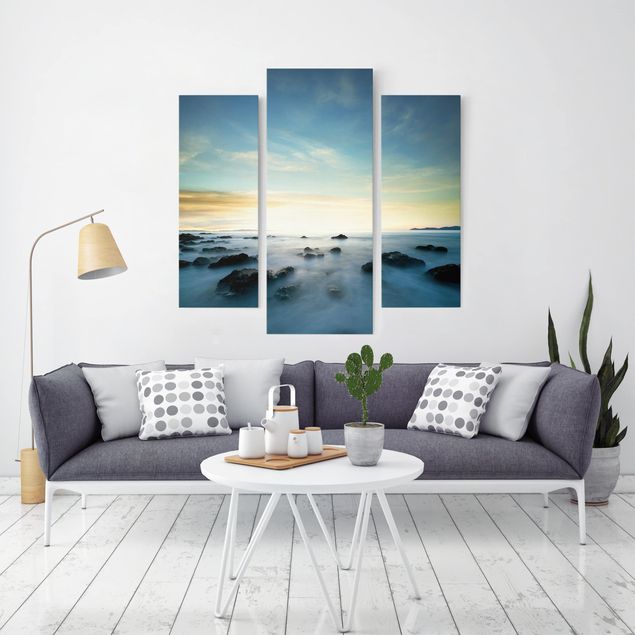 Obrazy do salonu nowoczesne Zachód słońca nad oceanem