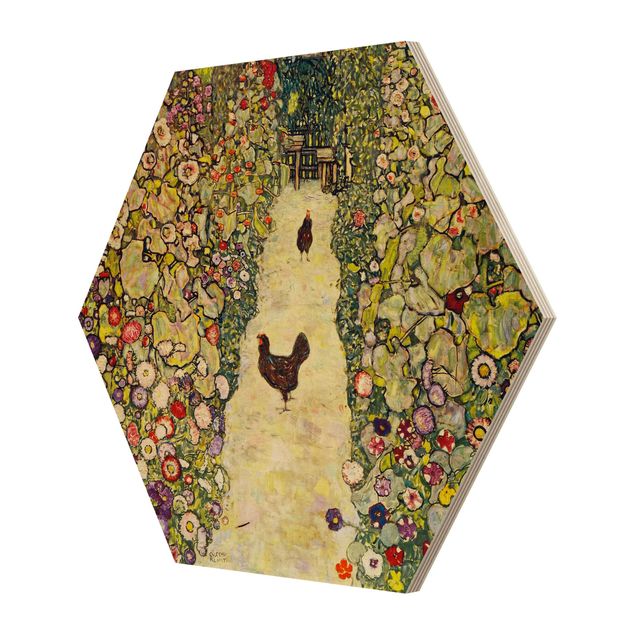 Reprodukcje obrazów Gustav Klimt - Ścieżka ogrodowa z kurczakami