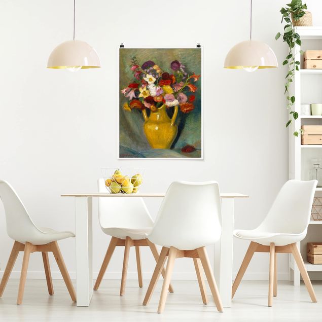 Nowoczesne obrazy do salonu Otto Modersohn - Kolorowy bukiet kwiatów