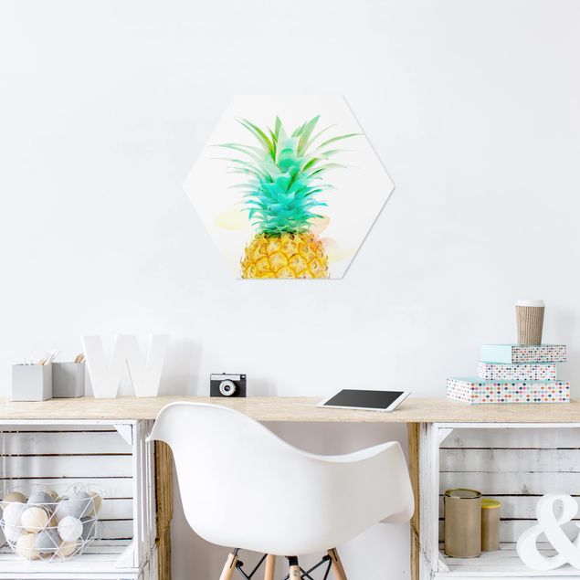 Obrazy nowoczesne Akwarela ananasowa