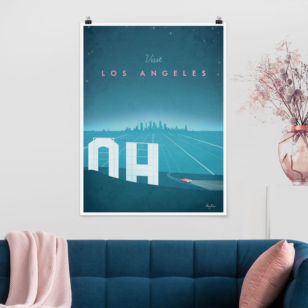 Dekoracja do kuchni Plakat podróżniczy - Los Angeles