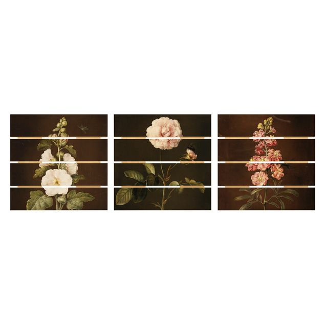 Obrazy na drewnie Barbara Regina Dietzsch - Róże i Lewkoje