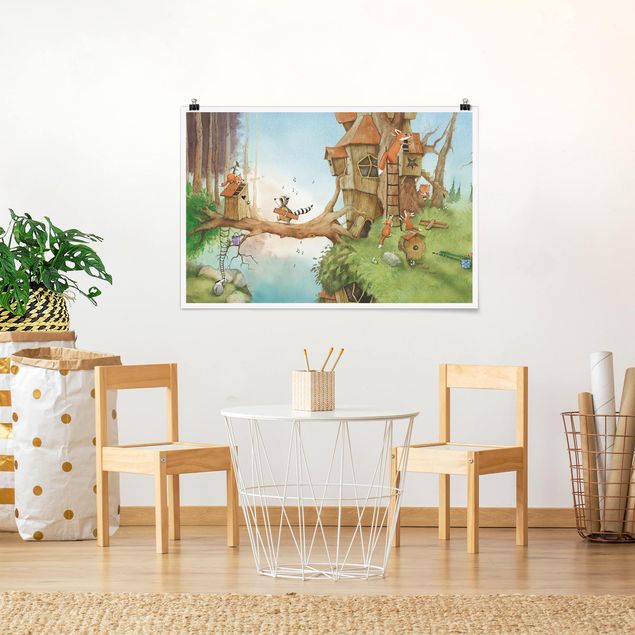 Obrazy nowoczesne Szop Wassili - Wasilij i rodzina lisów