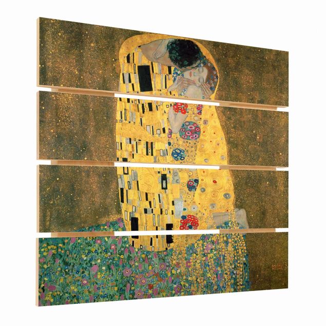 Obrazy drewniane Gustav Klimt - Pocałunek