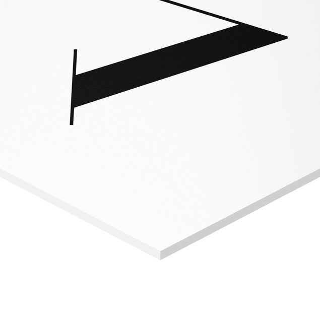 Obraz heksagonalny z Forex - Biała litera Szeryf V